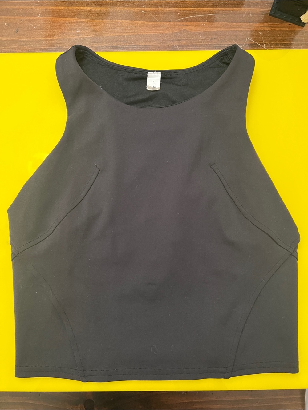 Lululemon Invigorate Training Tank High-Neck Cropped Racerback Black Size 4
